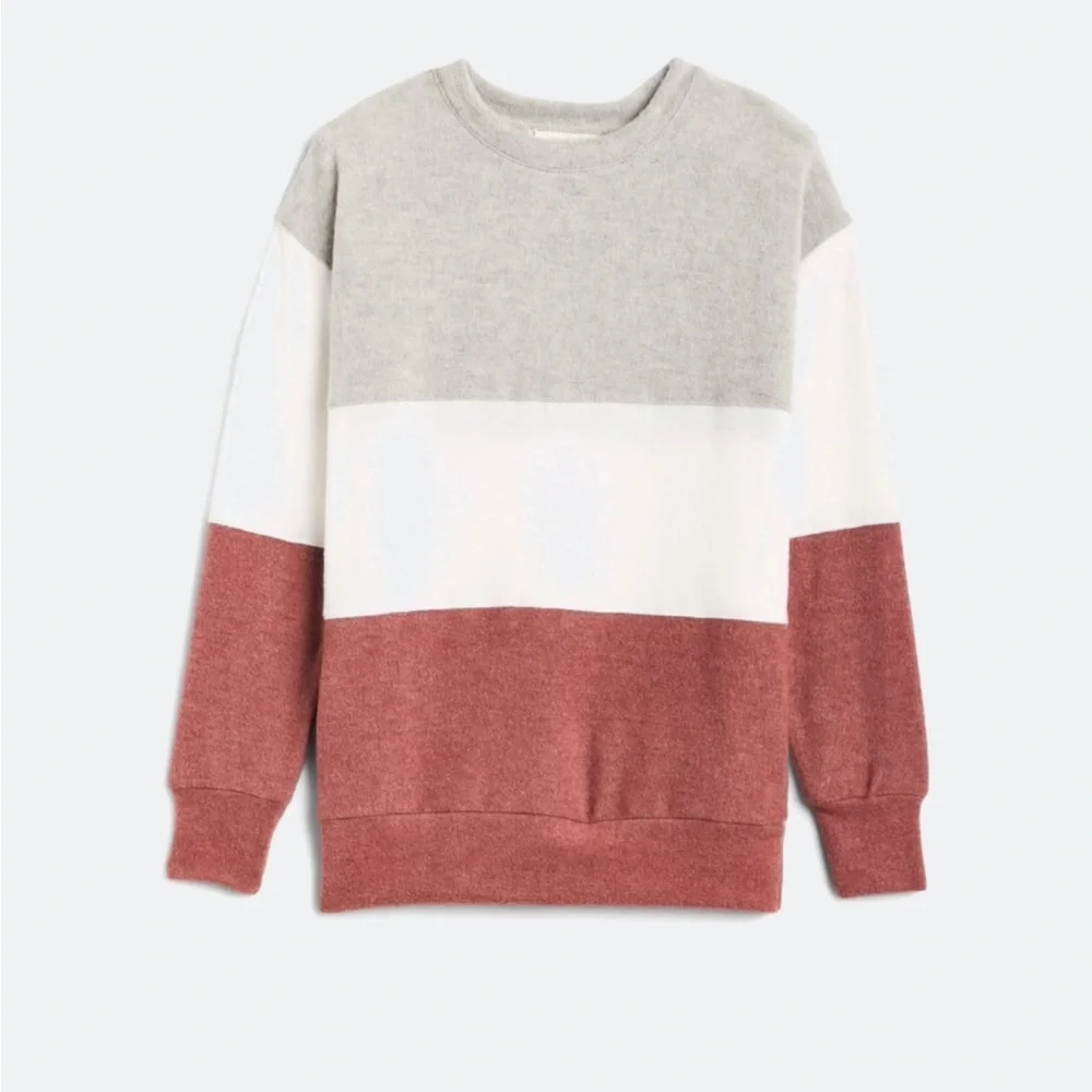 Girls Walking on Sunshine Sweater from Stitch Fix Size Medium Colorblock NWOT - Picture 2 of 2